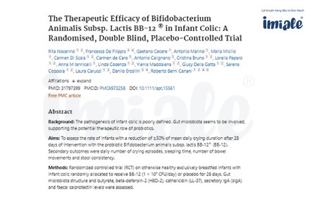 2. Bằng chứng khoa học Bifidobacterium BB12 tăng 3 lần số lượng kháng thể miễn dịch 1