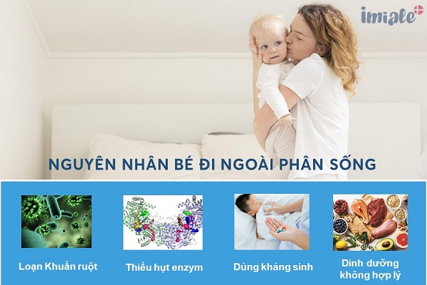 nguyên nhân trẻ bị đi ngoài phân sống