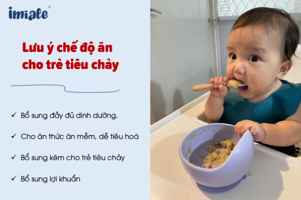 Lưu ý chế độ ăn cho trẻ tiêu chảy