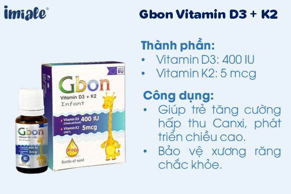 vitamin D3 k2 Cho bé