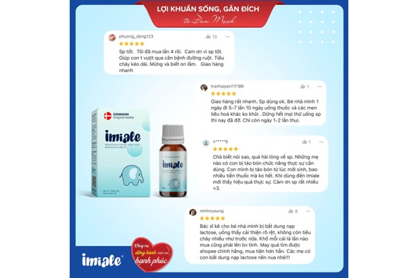 phản hồi imiale - trẻ bị nhiễm khuẩn đường ruột