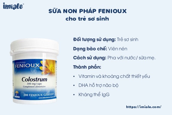 sữa non pháp fenioux cho trẻ sơ sinh