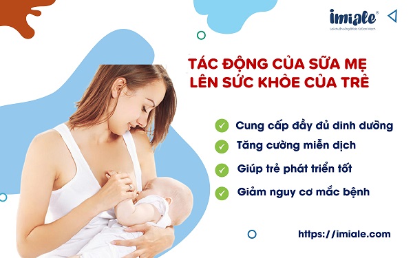 tác động của sữa mẹ lên sức khỏe của trẻ