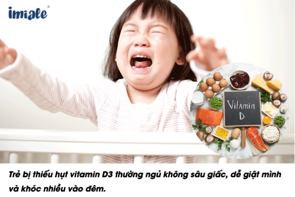 Trẻ 2 tuổi hay khóc đêm thiếu vitamin D
