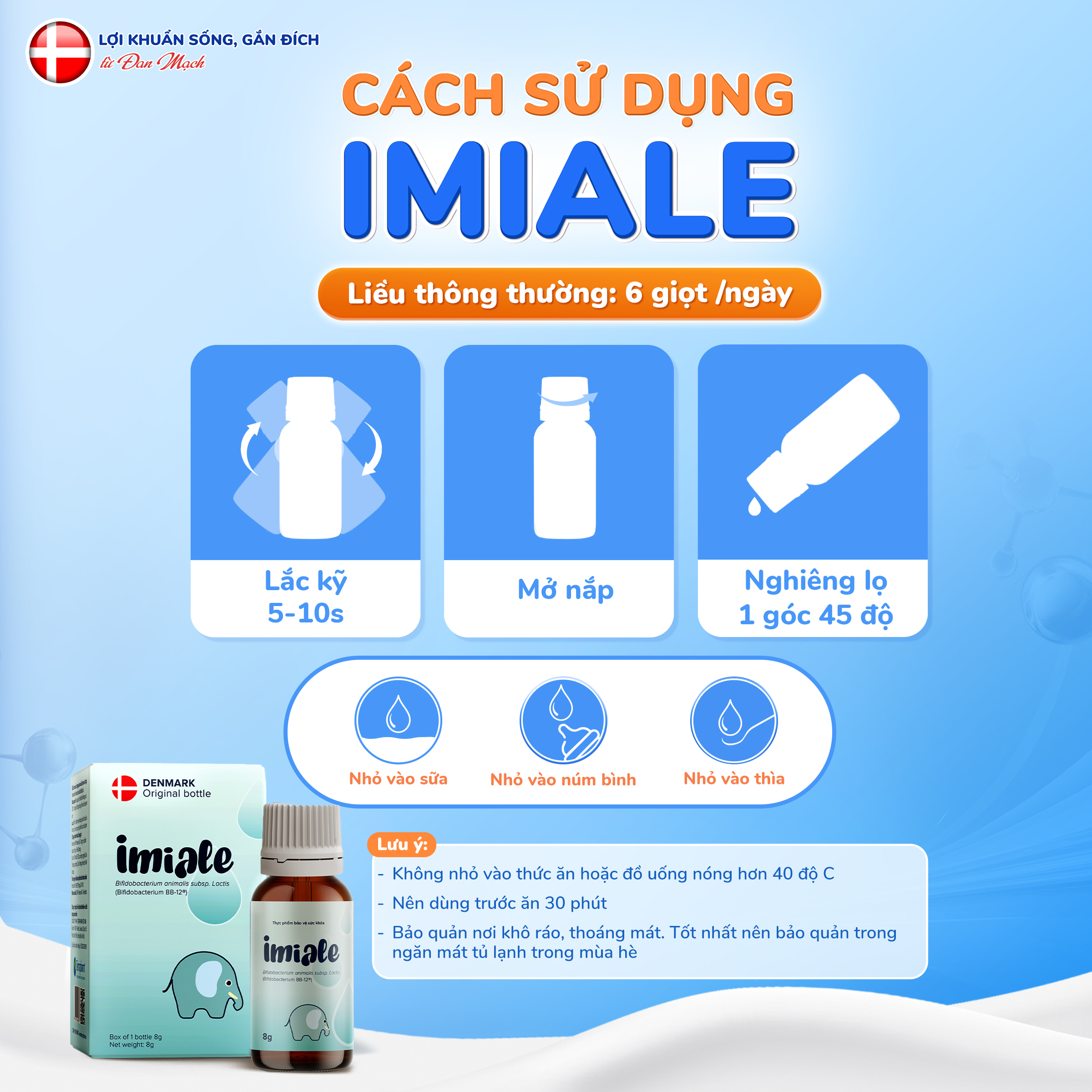 Cách sử dụng và bảo quản men vi sinh Imiale