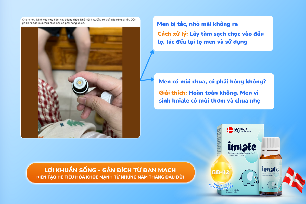 Men vi sinh bị tắc đầu lọ, không nhỏ được xử lý như thế nào?