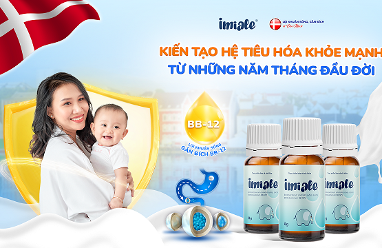 Men vi sinh Imiale kiến tạo hệ tiêu hóa khỏe mạnh từ những năm tháng đầu đời